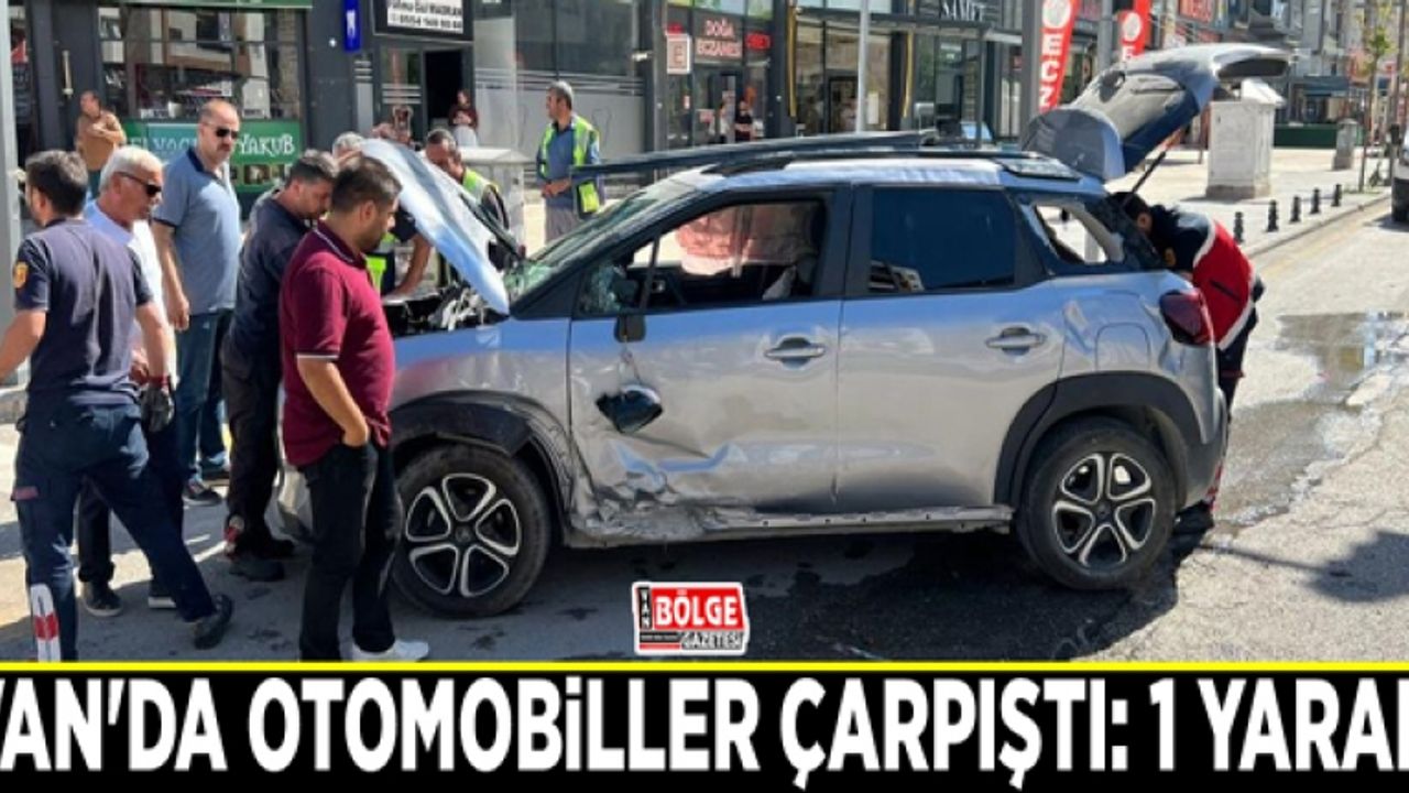 Van'da otomobiller çarpıştı: 1 yaralı