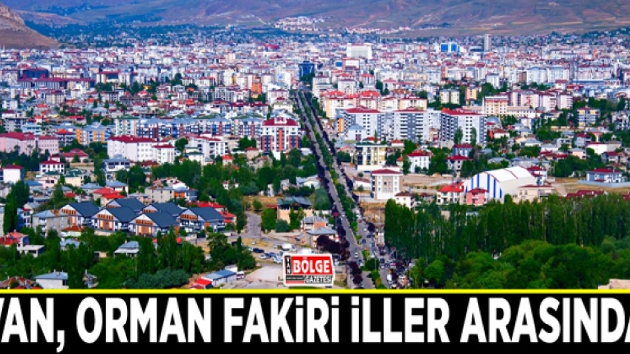 Van, orman fakiri iller arasında
