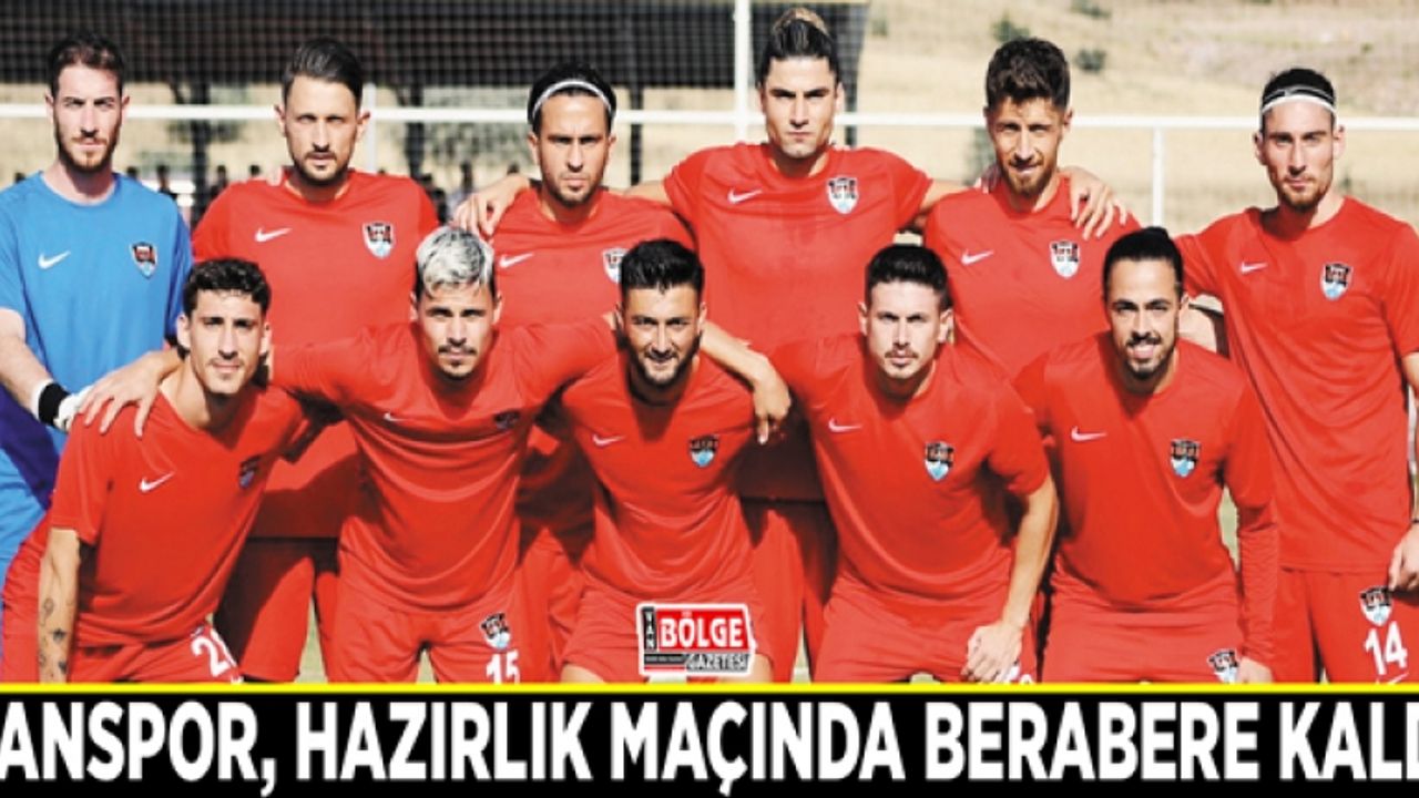 Vanspor, hazırlık maçında berabere kaldı