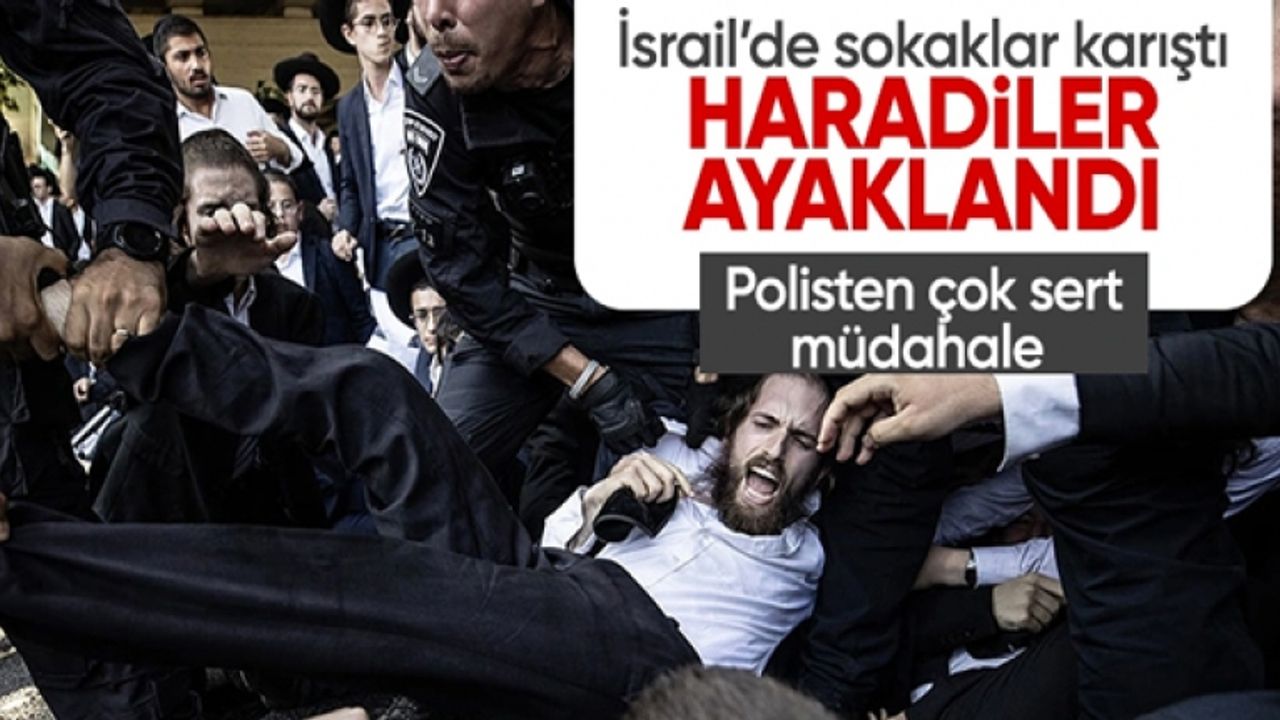 Yahudiler zorunlu askerlik yasasını protesto etti