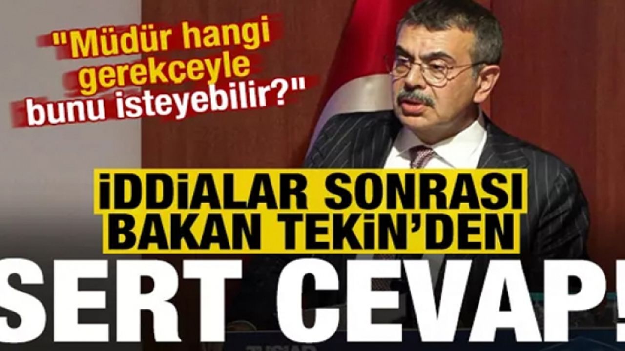 Bakan Tekin'den kayıt ücreti iddialarına sert cevap!