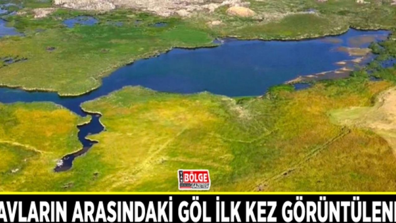 Lavların arasındaki göl ilk kez görüntülendi