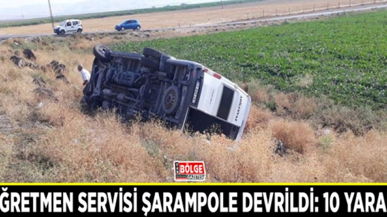 Öğretmen servisi şarampole devrildi: 10 yaralı