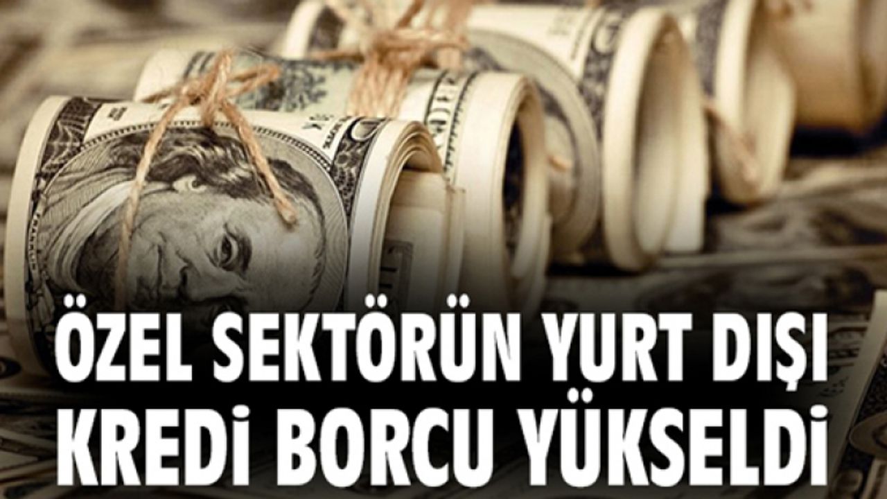 Özel sektörün yurt dışı kredi borcu yükseldi