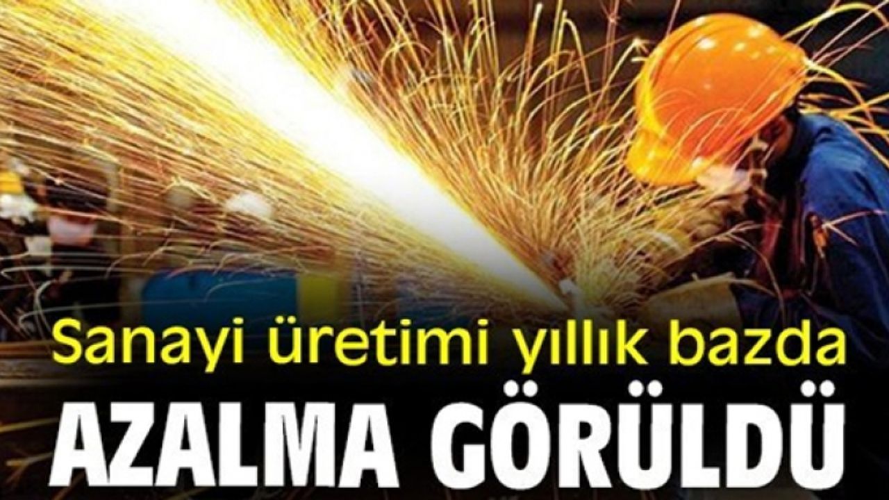 Sanayi üretimi yıllık yüzde 3,9 azaldı