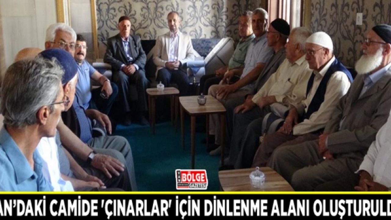 Van’daki camide 'çınarlar' için dinlenme alanı oluşturuldu