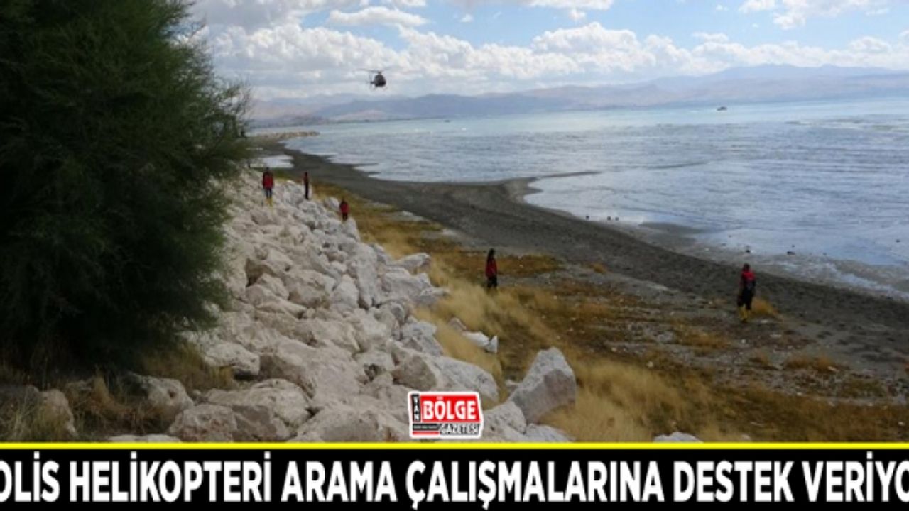 Polis helikopteri arama çalışmalarına destek veriyor