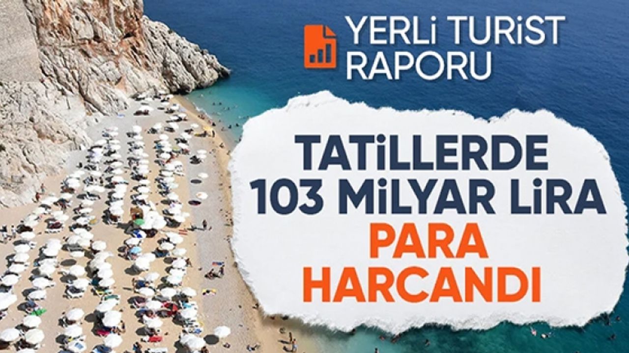 Yerli turistler yılın ikinci çeyreğinde 103,1 milyar TL harcadı
