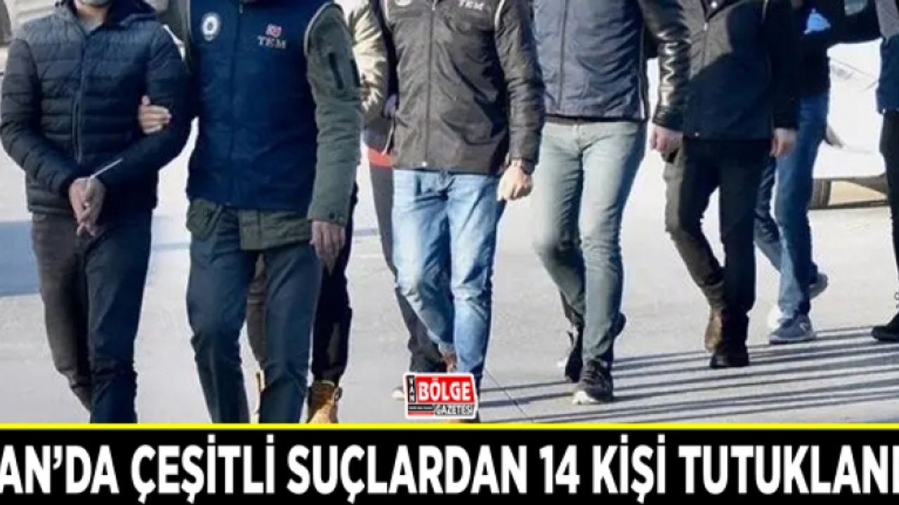 Van’da çeşitli suçlardan 14 kişi tutuklandı