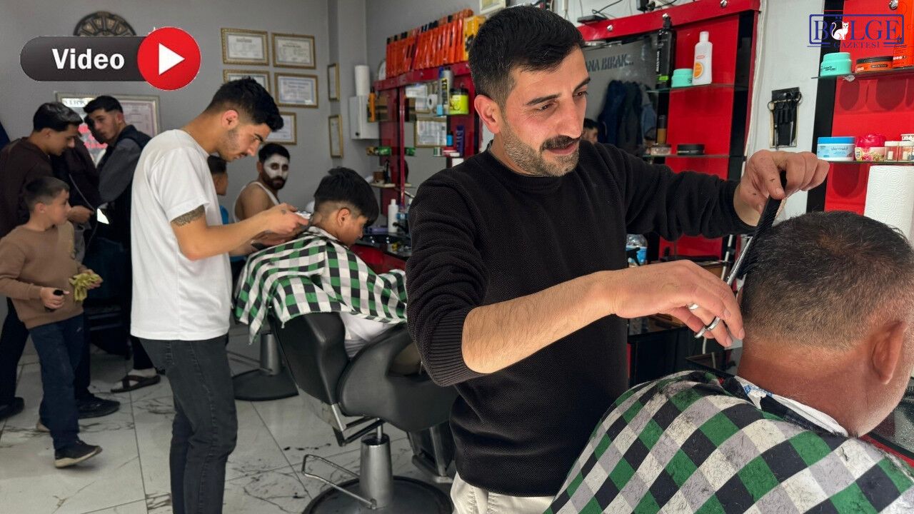 Van’da Bayram Öncesi Berber ve Kuaförlerde Yoğunluk