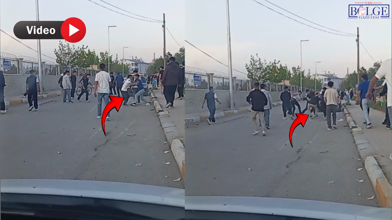 Van İskele’de Çocuklar Güpe Gündüz Sokakta Birbirine Bıçak Çekti