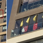 Sarı torba provokasyonu! Kürt işçilerin çalıştığı şantiyenin karşısında dikkat çeken görüntü