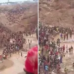 Altın madeninde 107 Kişinin toprağa gömüldüğü an Kamerelara Yansıdı!