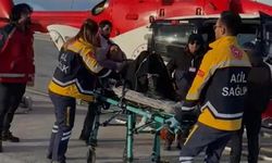 Ambulans helikopter düşük tehlikesi olan kadın için havalandı