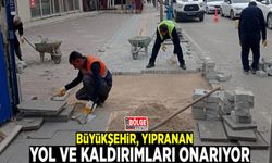 Büyükşehir, yıpranan yol ve kaldırımları onarıyor