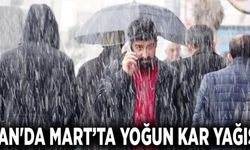 Van'da Mart ayında yoğun kar yağışı
