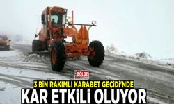 3 bin rakımlı Karabet Geçidi'nde kar etkili oluyor