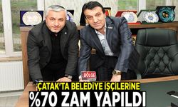 Çatak'ta belediye işçilerine %70 zam…
