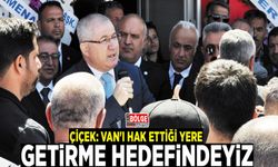 Çiçek: Van'ı hak ettiği yere getirme hedefindeyiz