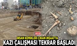 İnsan kemikleri çıkan inşaatta kazı çalışması tekrar başladı