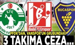 PFDK'dan, Vanspor'un grubundaki 3 takıma ceza…