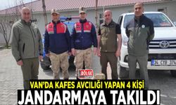 Van’da kafes avcılığı yapan 4 kişi jandarmaya takıldı