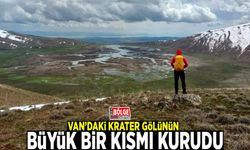 Van’daki krater gölünün büyük bir kısmı kurudu
