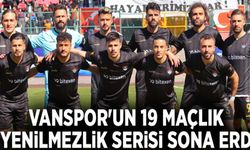 Vanspor'un 19 maçlık yenilmezlik serisi sona erdi