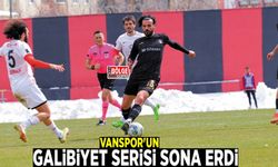 Vanspor'un galibiyet serisi sona erdi