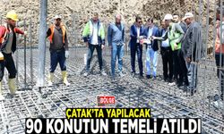 Çatak’ta yapılacak 90 konutun temeli atıldı