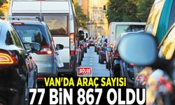 Van'da araç sayısı 77 bin 867 oldu