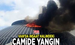 Van'da inşaat halindeki camide yangın