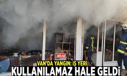 Van’da yangın: İş yeri kullanılamaz hale geldi
