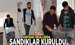 Van’daki okullarda sandıklar kuruldu