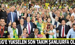 1. Lig'e yükselen son takım Şanlıurfaspor oldu