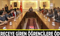 Dereceye giren öğrencilere ödül