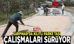 Gürpınar’da kilitli parke taşı çalışmaları sürüyor