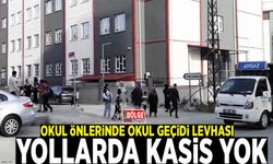 Okul önlerinde okul geçidi levhası, yollarda kasis yok