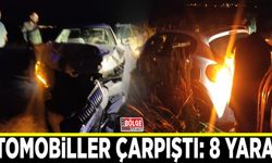 Otomobiller çarpıştı: 8 yaralı