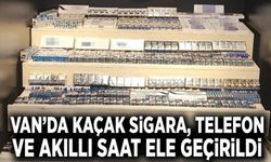 Van’da kaçak sigara, telefon ve akıllı saat ele geçirildi