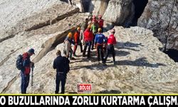 Cilo Buzullarında zorlu kurtarma çalışması