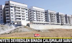 Emniyete devredilen binada çalışmalar sürüyor