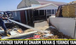 Konteyner yapım ve onarım yapan iş yerinde yangın