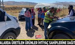 Seralarda üretilen ürünler ihtiyaç sahiplerine dağıtıldı