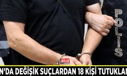 Van’da değişik suçlardan 18 kişi tutuklandı