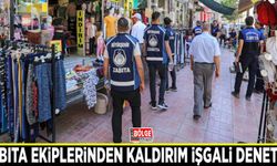 Zabıta ekiplerinden kaldırım işgali denetimi