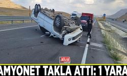 Kamyonet takla attı: 1 yaralı