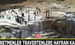 Öğretmenler travertenlere hayran kaldı