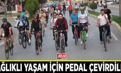 Sağlıklı yaşam için pedal çevirdiler