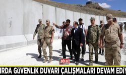 Sınırda güvenlik duvarı çalışmaları devam ediyor